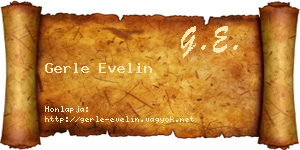 Gerle Evelin névjegykártya